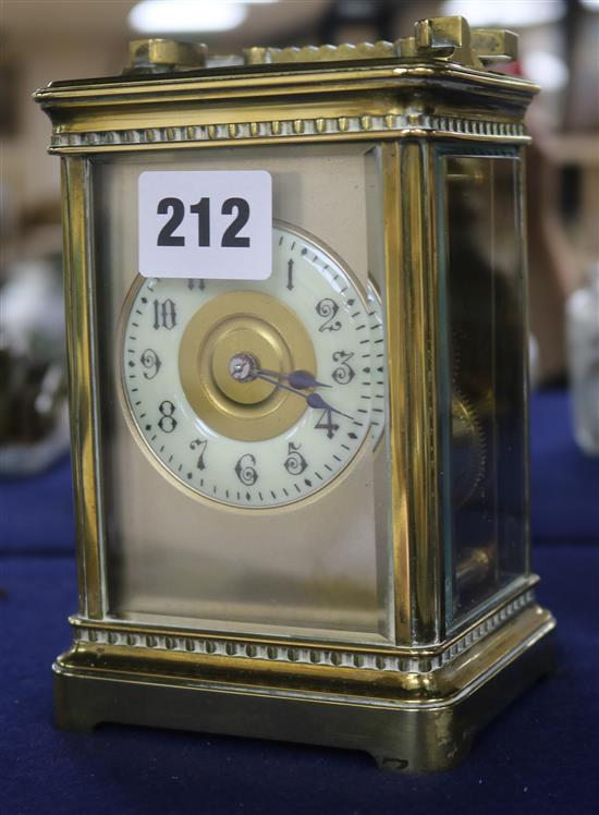 A French brass carriage clock